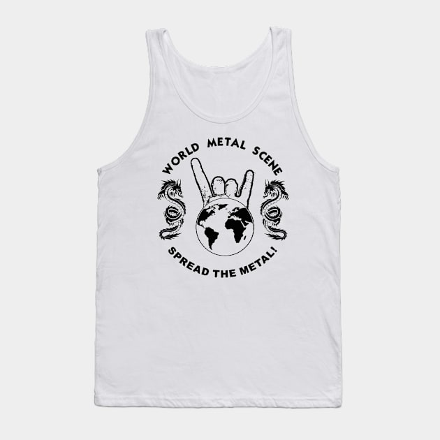 Black WMS logo Tank Top by WMS2018